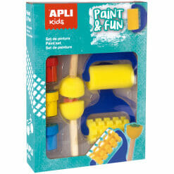 Set de rouleaux tampons et gouaches