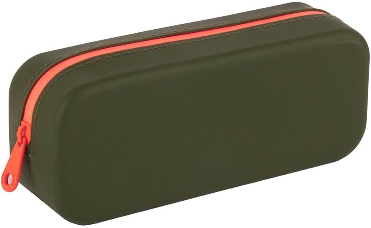 Trousse silicone apli néon kaki