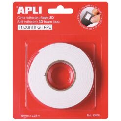 Dubbelzijdig foam 3d plakband 19 mm x 2,28 m