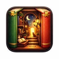 Diorama magique dans une ruelle etoilee