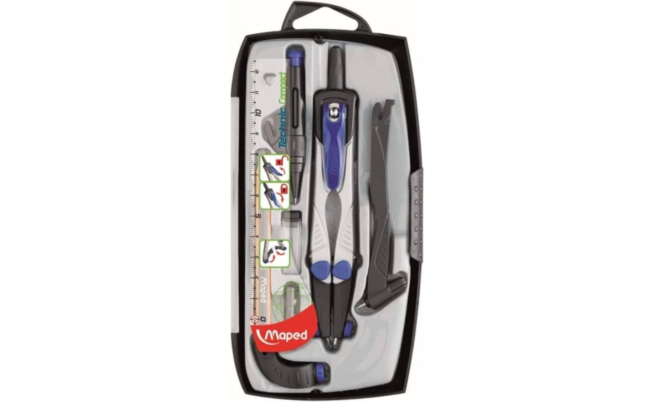 Technische passer – voor schoolgebruik – set van 7 stuks – Technic Compact – Maped