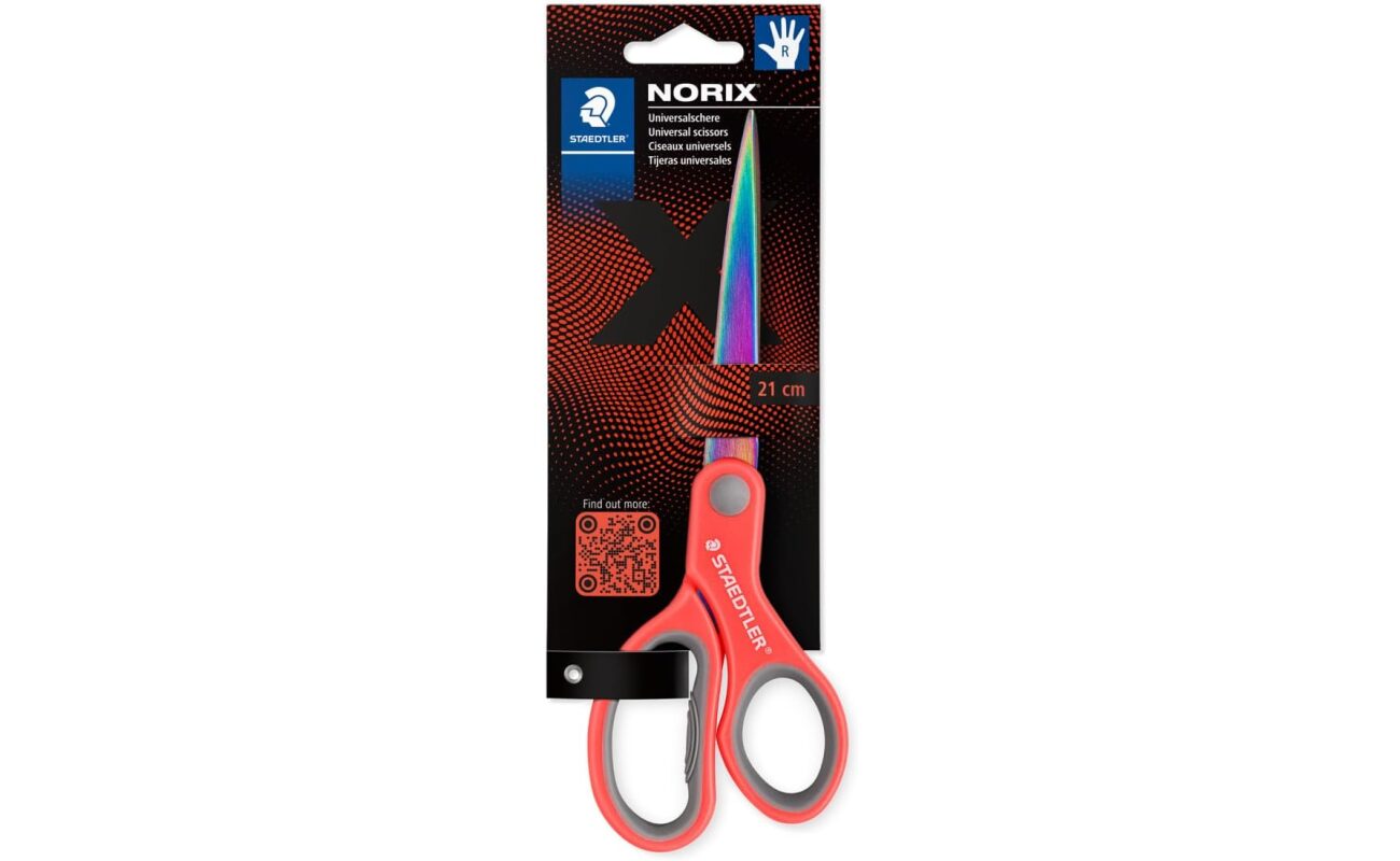 Ciseaux universels staedtler norix 965 (21 cm) – coloris rose corail