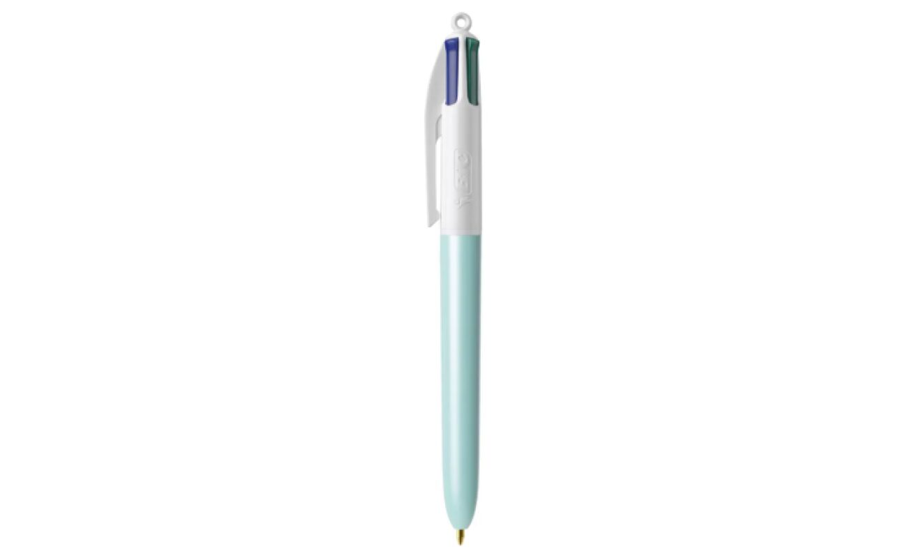 Stylo bille bic 4 couleurs pearl – corps bleu nacré