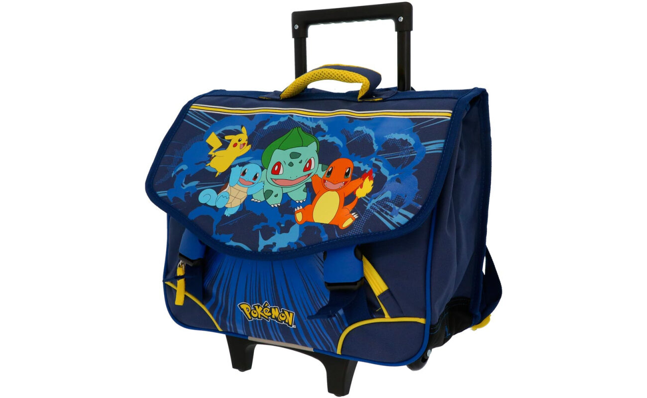 Cartable à roulettes pokémon starter pack