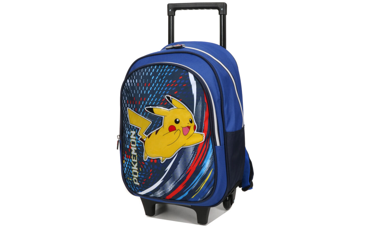 Sac à dos à roulettes pokémon – team pikachu (43 cm)