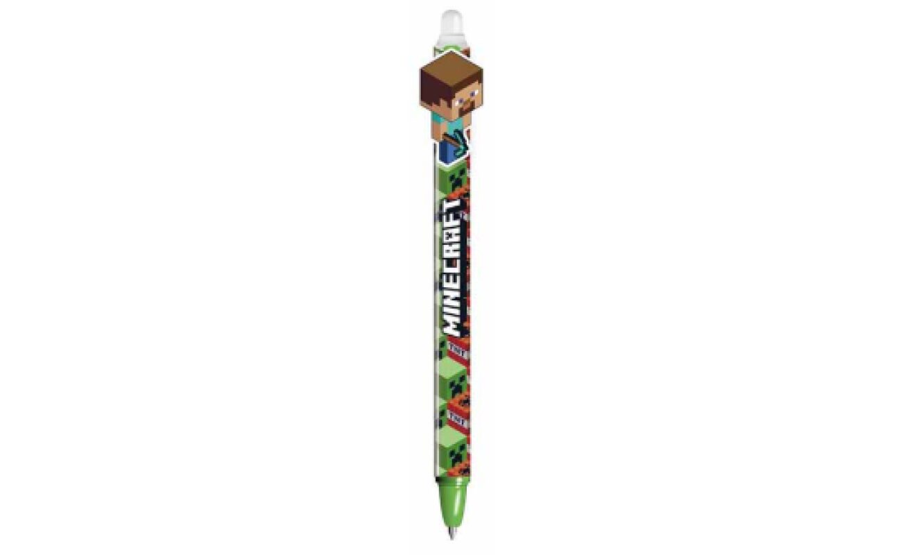 Stylo bille effaçable minecraft – modèle steve
